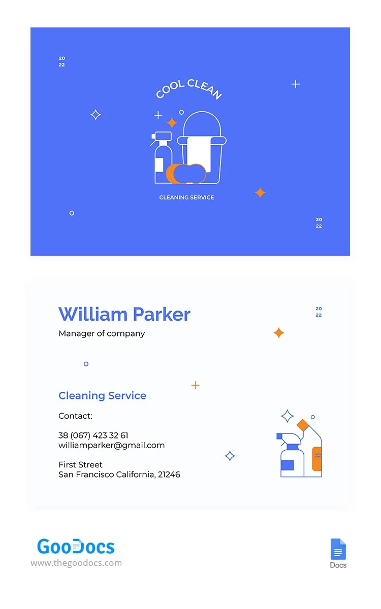 Flat Cleaning Business Card - free Google Docs Template - 10064716