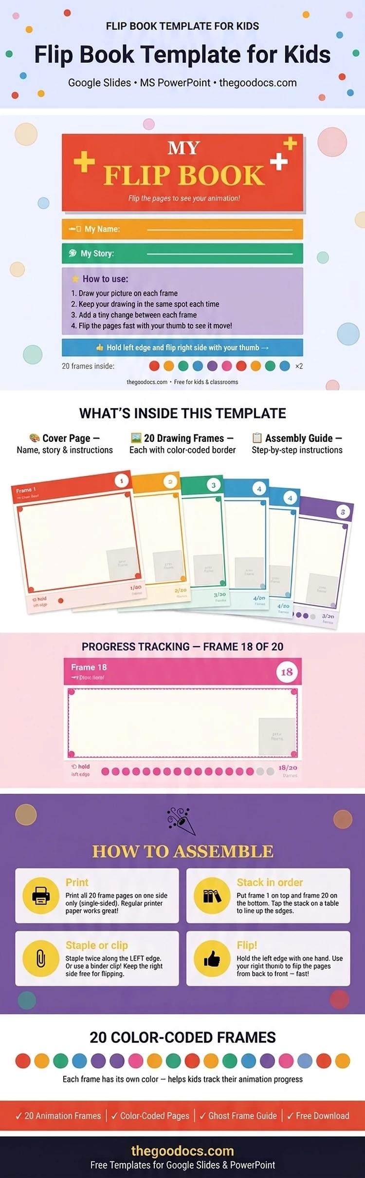 Preview of Flip Book Kids Template for Google Slides and Microsoft PowerPoint