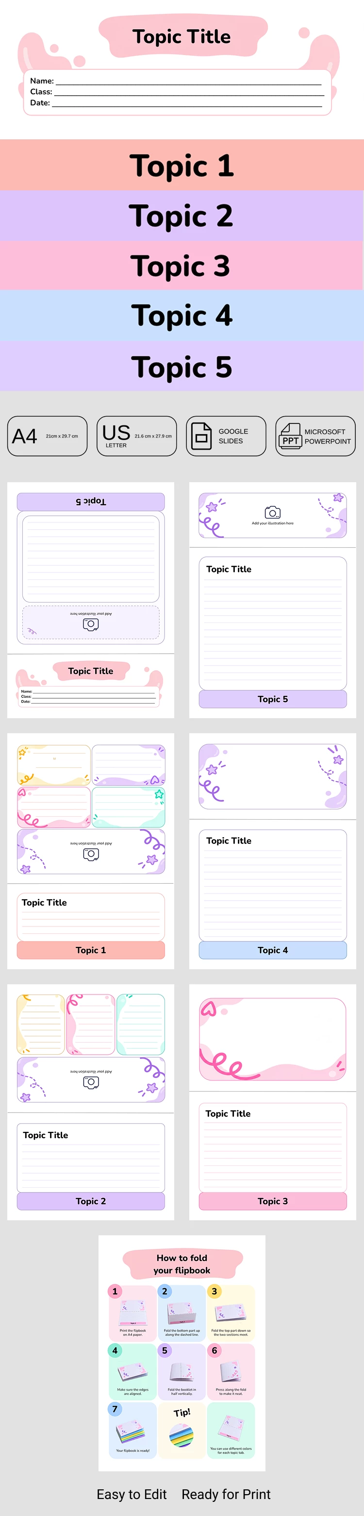 Preview of Flip Book Template for Google Slides and Microsoft PowerPoint