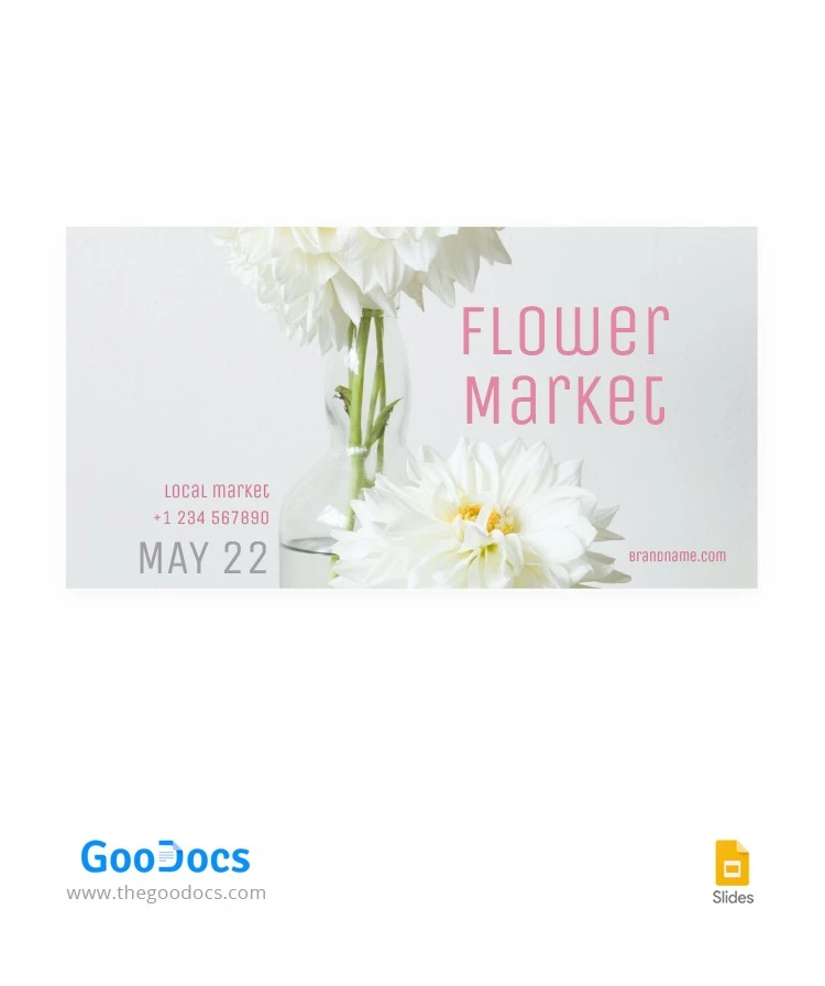 Capa do Facebook do Mercado de Flores - free Google Docs Template - 10064006