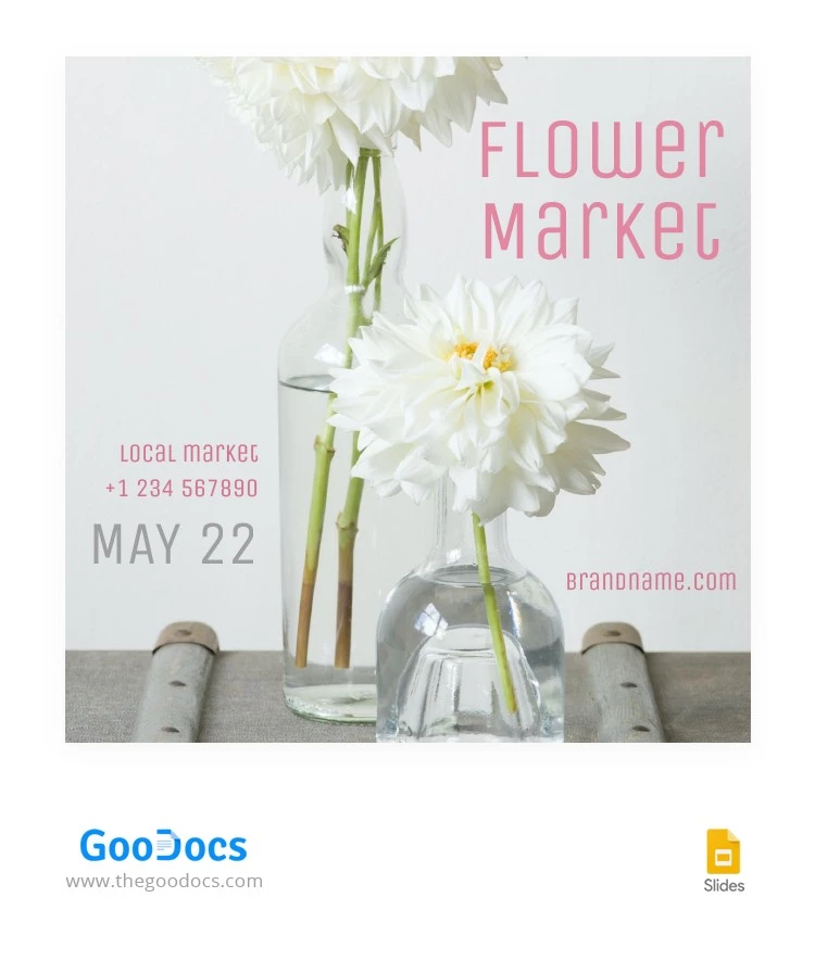 Post de Facebook du marché aux fleurs - free Google Docs Template - 10064007