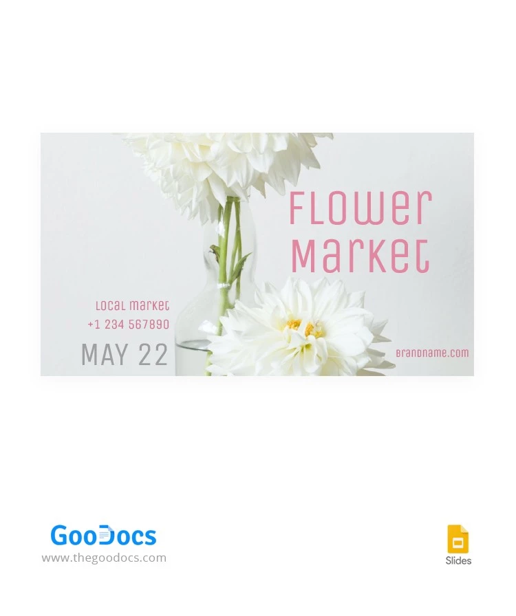 Thumbnail del mercato dei fiori di YouTube - free Google Docs Template - 10064010