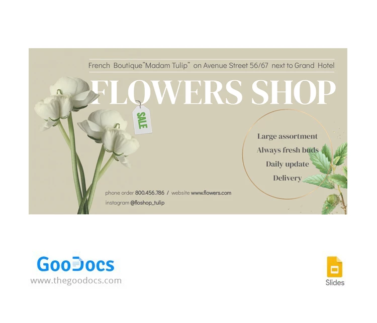Flowers Facebook Cover - free Google Docs Template - 10067520