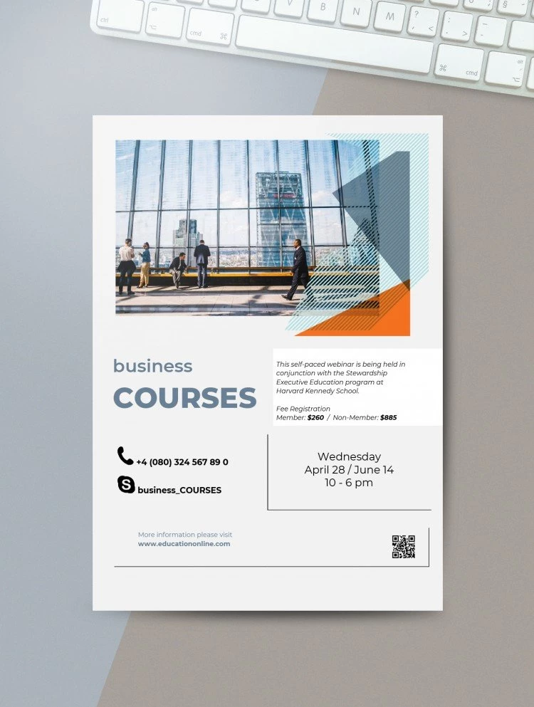 Business Courses Flyer - free Google Docs Template - 10061484