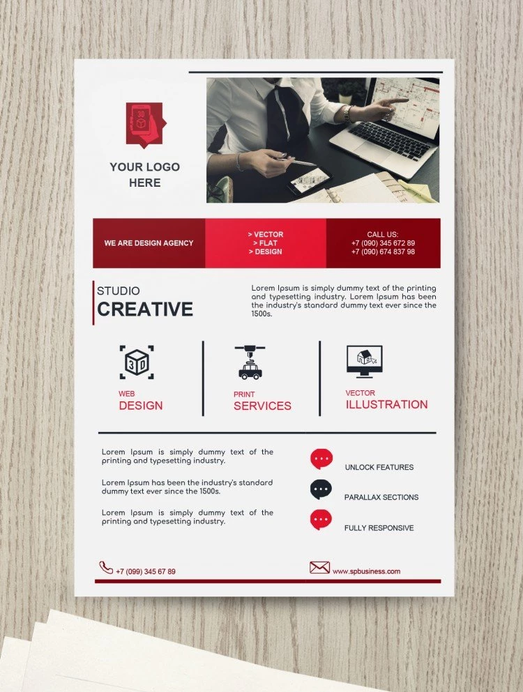 Kreativer Flyer - free Google Docs Template - 10061511