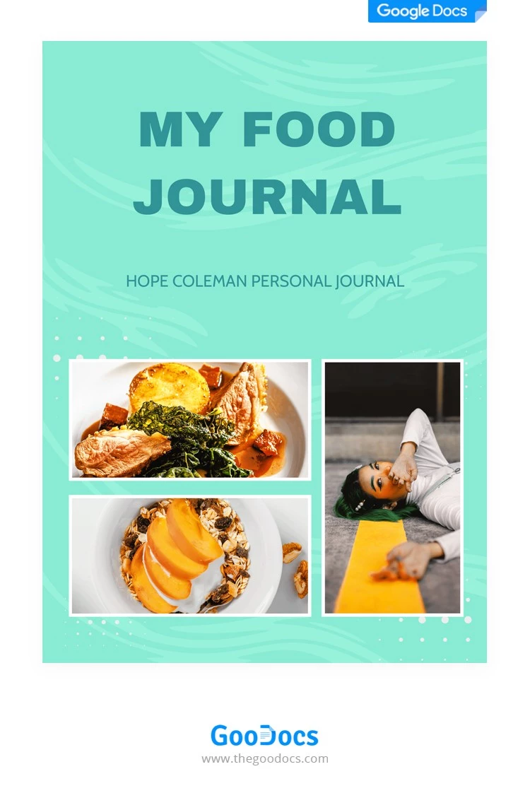 Journal alimentaire coloré - free Google Docs Template - 10062013