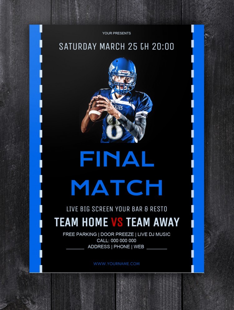 American Football Big Match Flyer Design