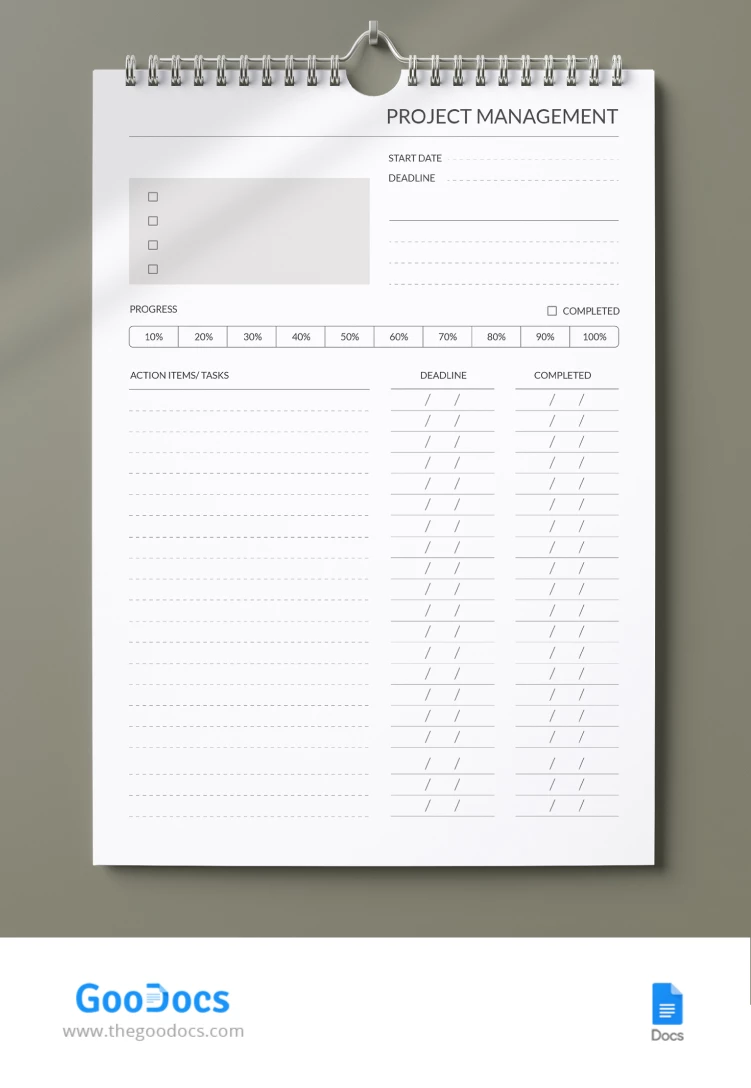 Formal Project management - free Google Docs Template - 10066928