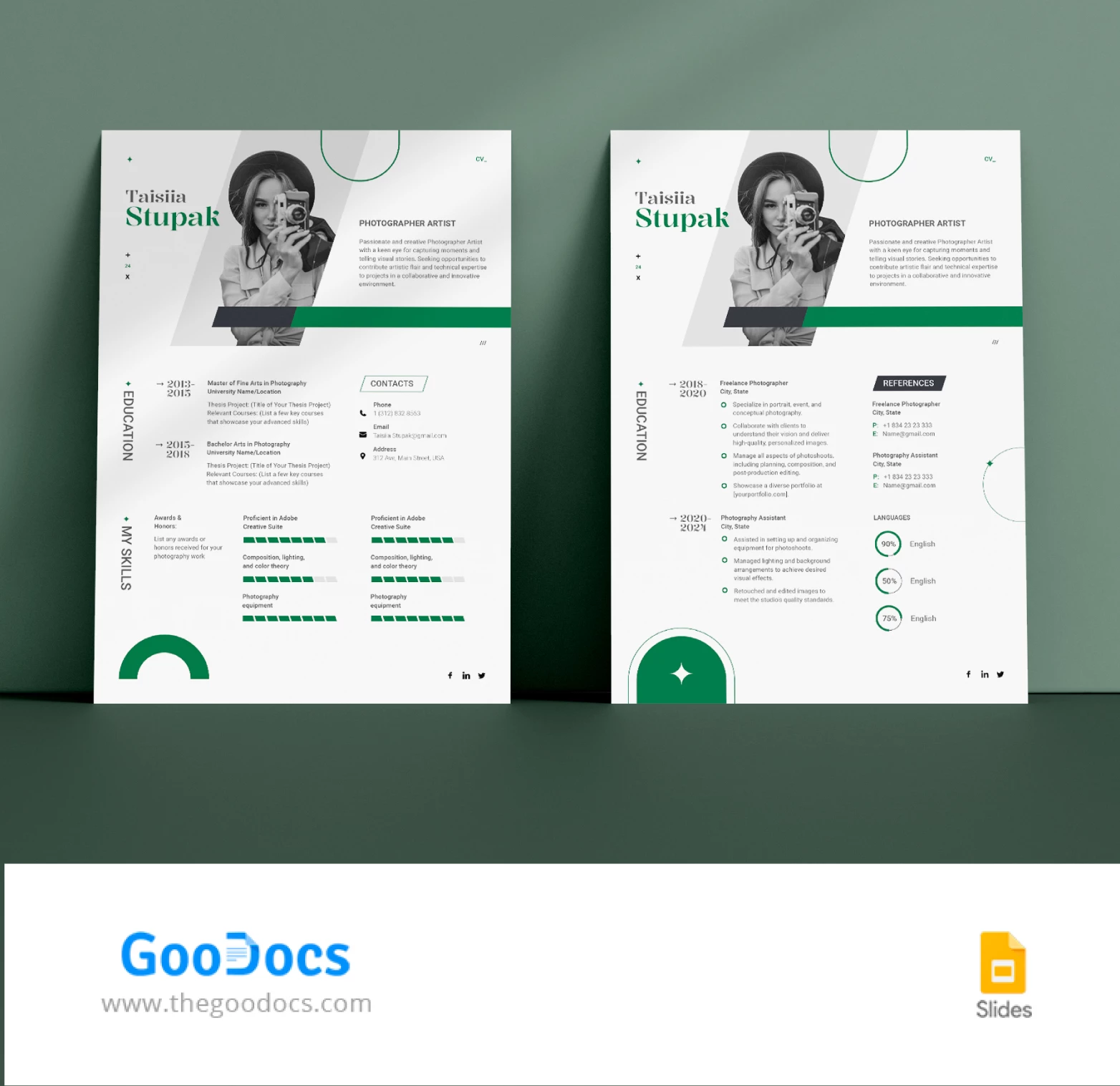 Editable Artist Resume - free Google Docs Template - 10068021