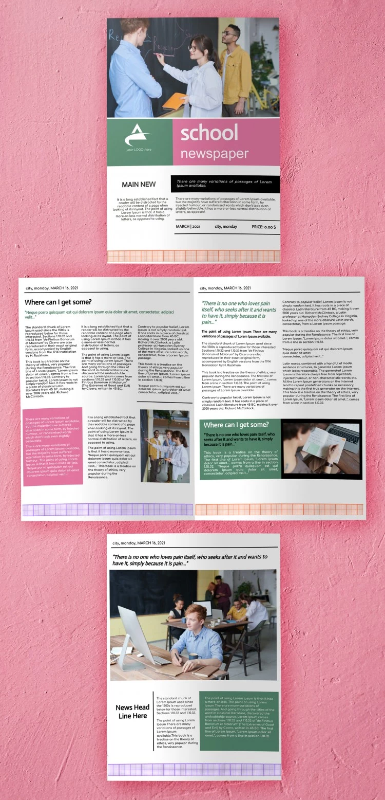 Free School Newspaper - free Google Docs Template - 10061631