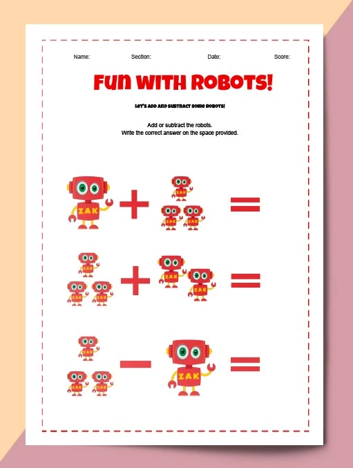 Bright Fun Worksheets - free Google Docs Template - 10061848