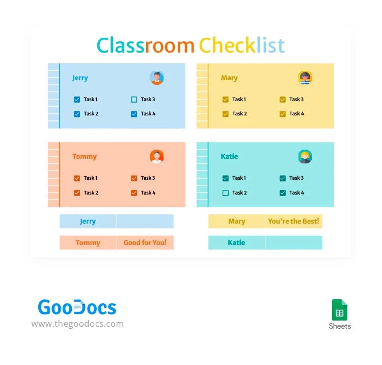 Funktionale Klassenraum-Checkliste - free Google Docs Template - 10063357