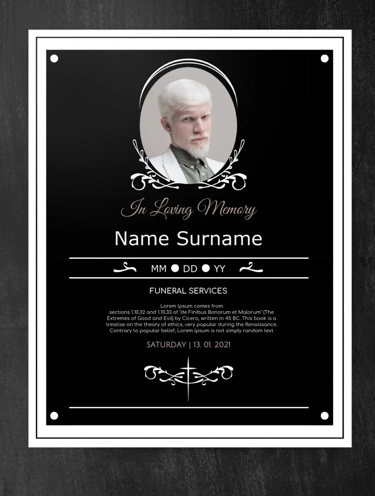 Funeral Flyer - free Google Docs Template - 10061675