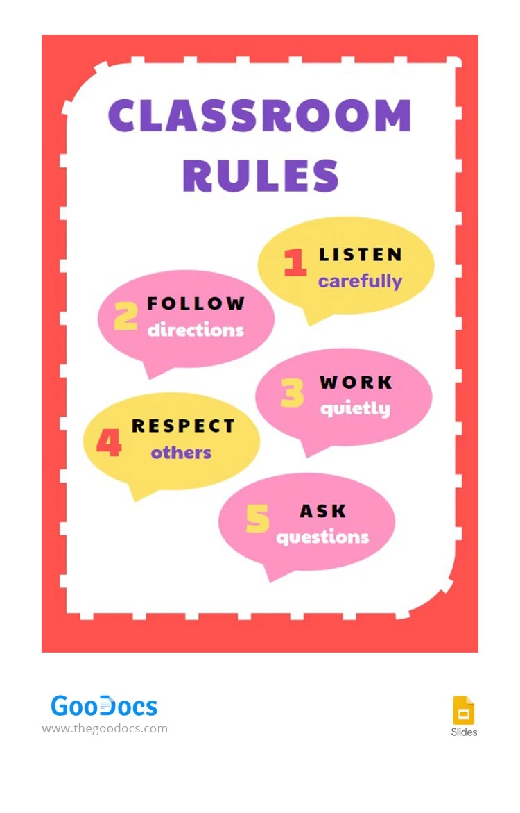 Anúncios engraçados sobre as regras da sala de aula. - free Google Docs Template - 10062853