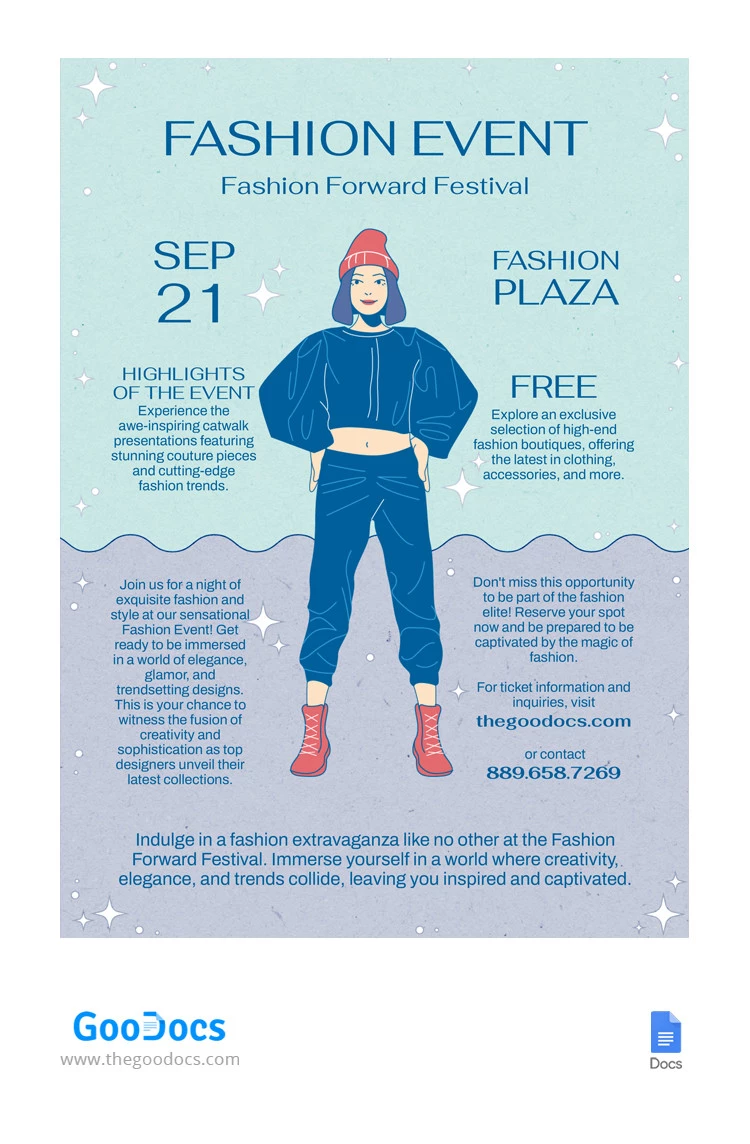 Funny Fashion Event Flyer - free Google Docs Template - 10066395