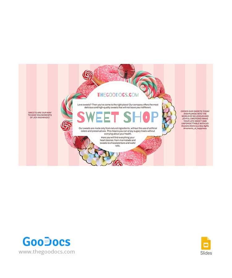Pink Süßigkeitengeschäft Facebook-Veranstaltungscover - free Google Docs Template - 10065801