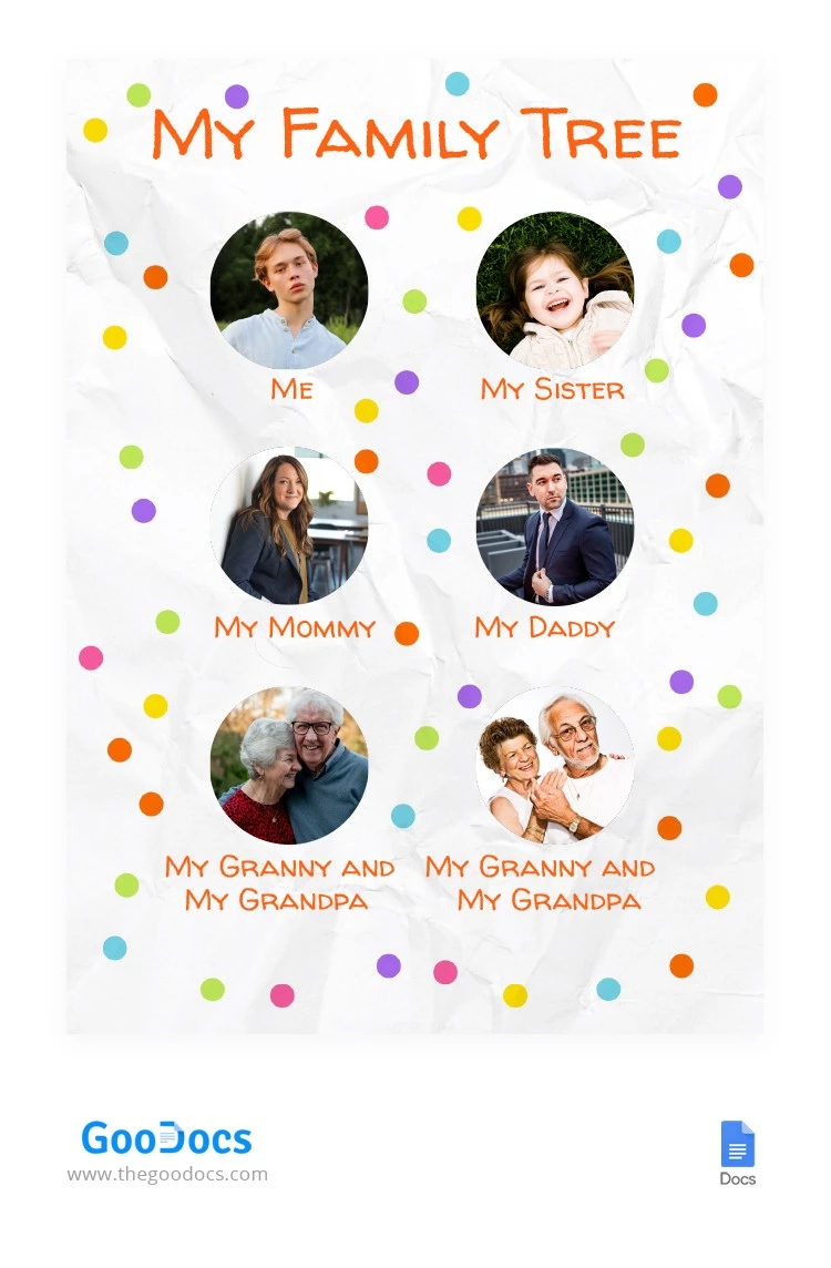 Funny Simple Family Tree - free Google Docs Template - 10063670
