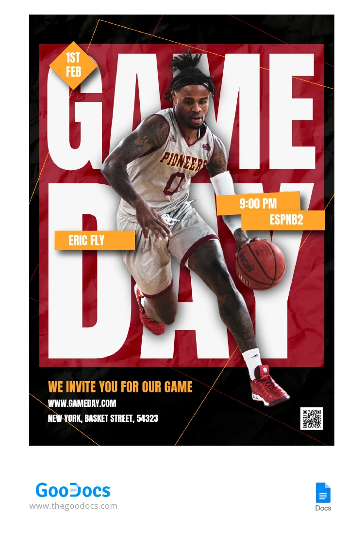 Game Day Flyer - free Google Docs Template - 10067284