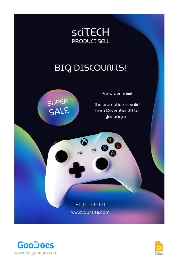 Poster di vendita di giochi prodotti. - free Google Docs Template - 10062790
