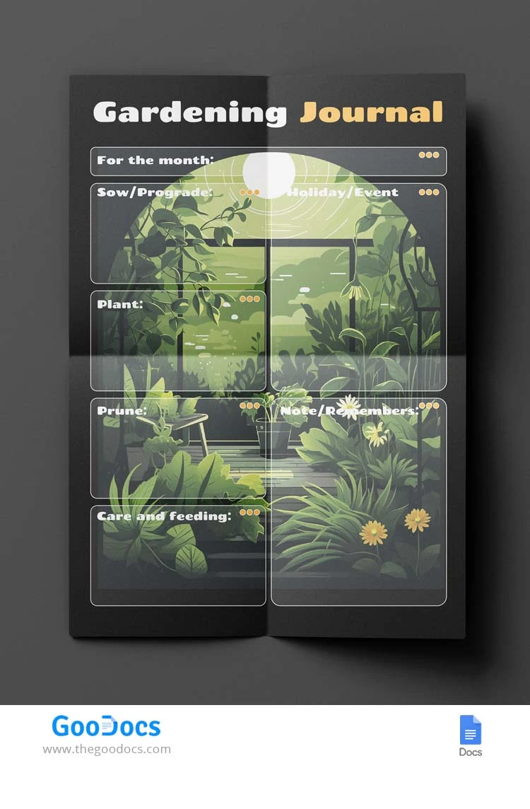 Diario di giardinaggio - free Google Docs Template - 10068248