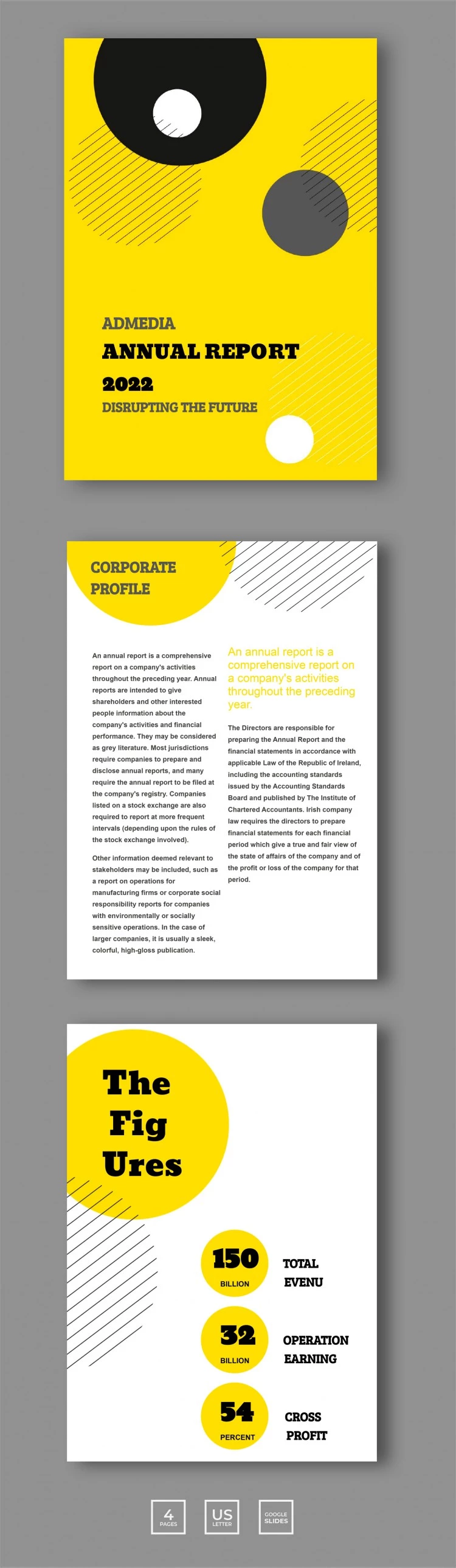 Geometric Annual Report - free Google Docs Template - 10061892