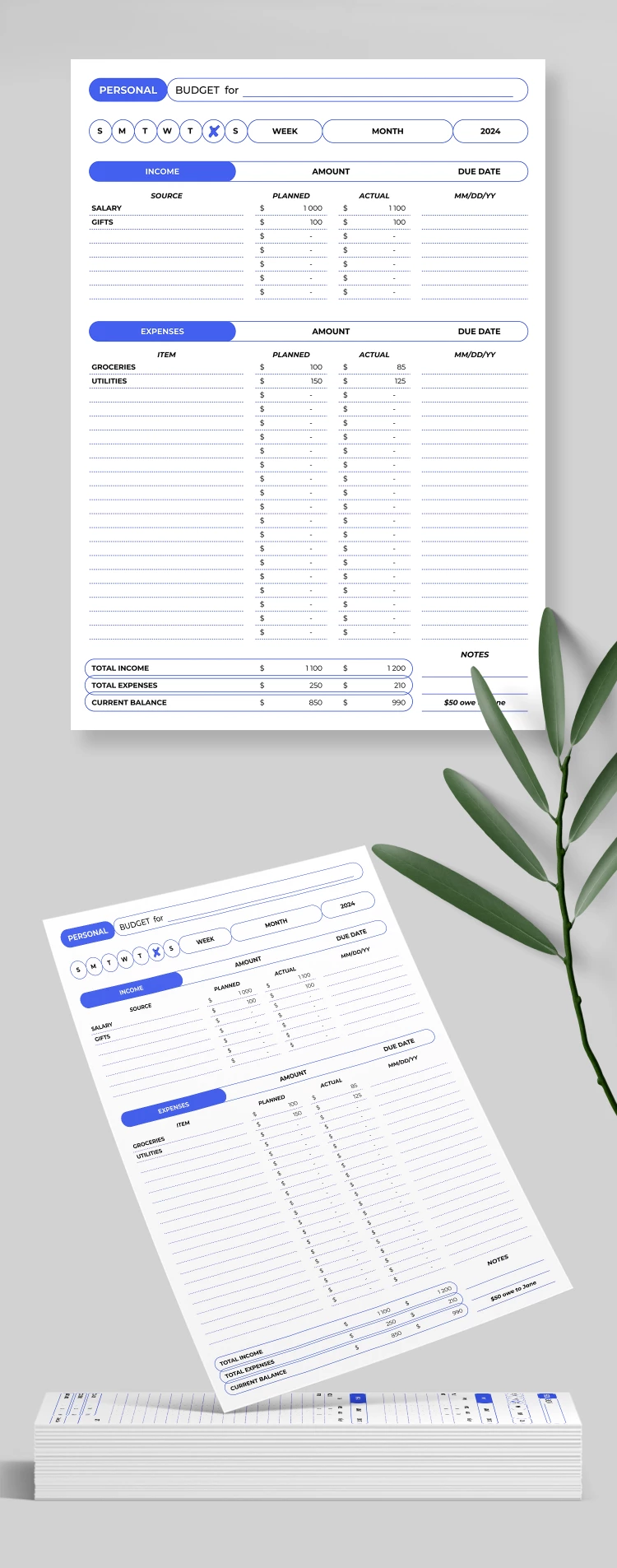 Geometric Personal Budget - free Google Docs Template - 10068891