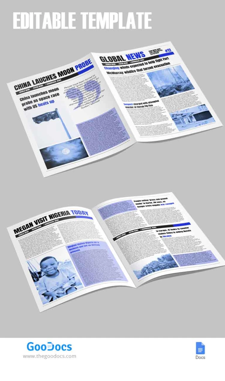 <Global Newspaper> - free Google Docs Template - 10068756