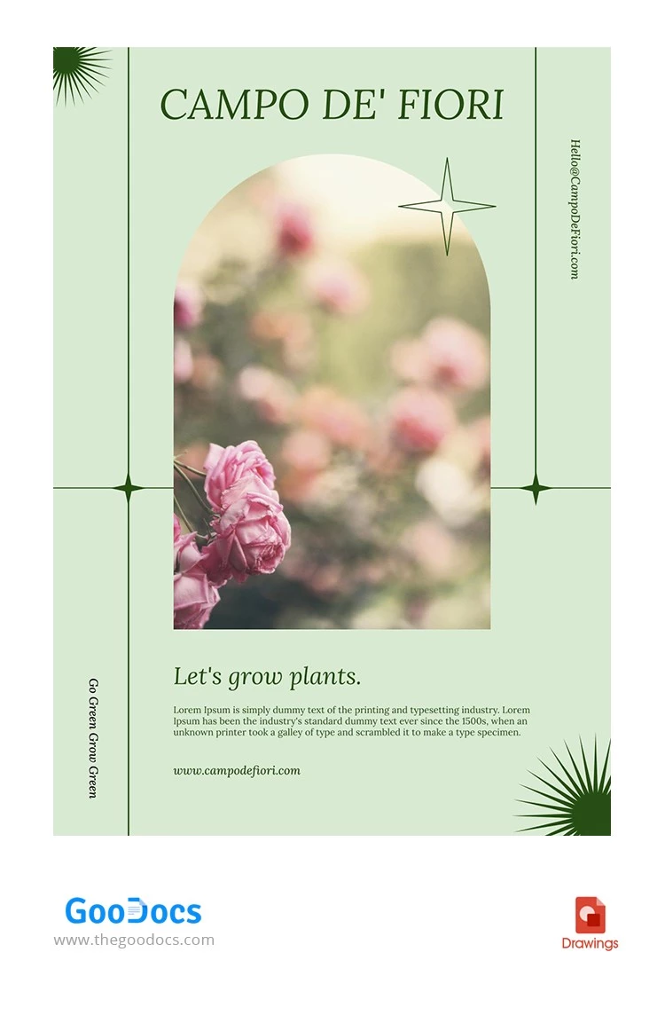 Cartaz Go Green - free Google Docs Template - 10062559