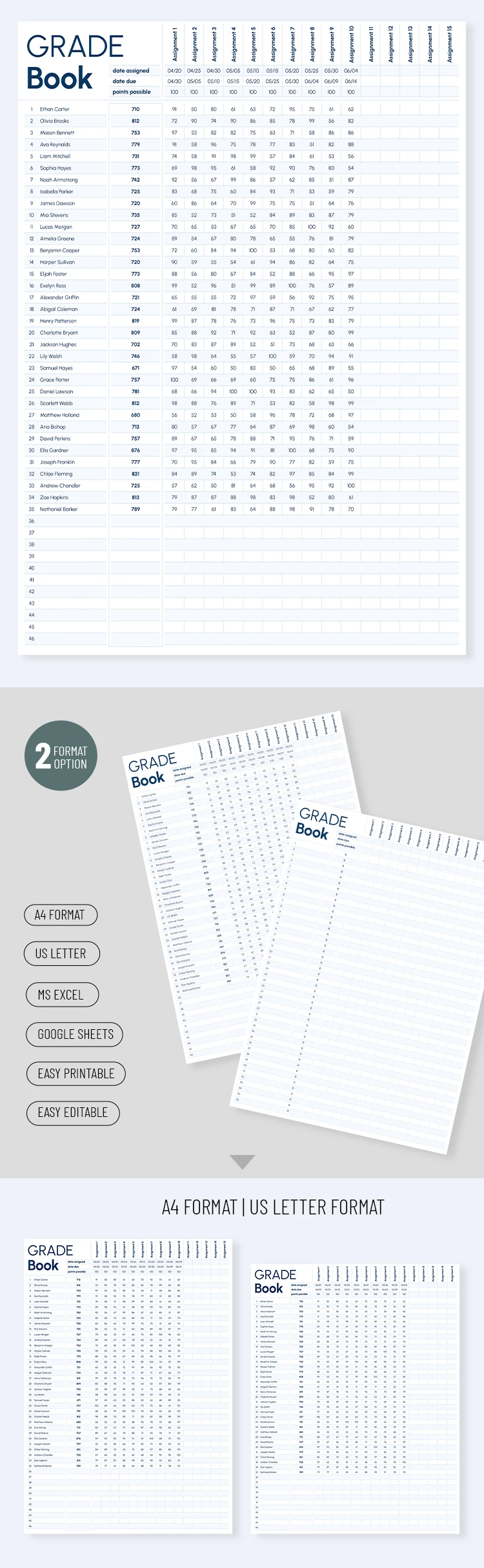 Gradebook Printable Template - free Google Docs Template - 10071259 Gradebook Printable Template - free Google Docs Template - 10071259