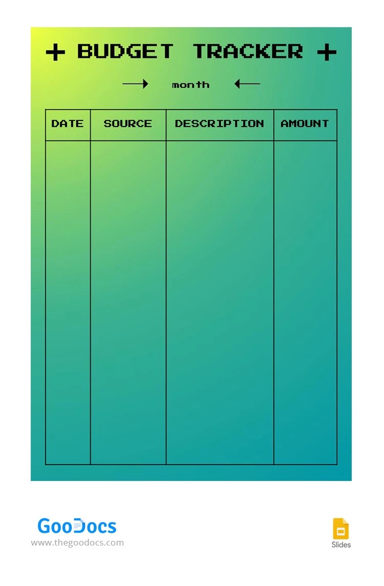 Gradient Budget Tracker - free Google Docs Template - 10062687