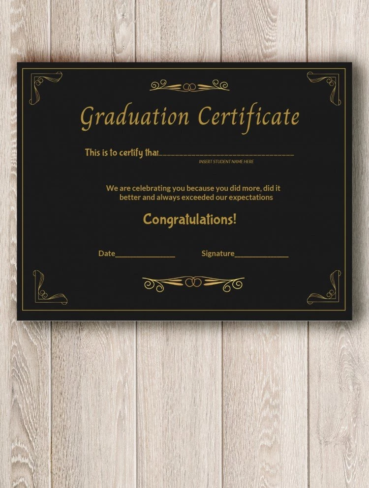 Certificat de graduation - free Google Docs Template - 10061612