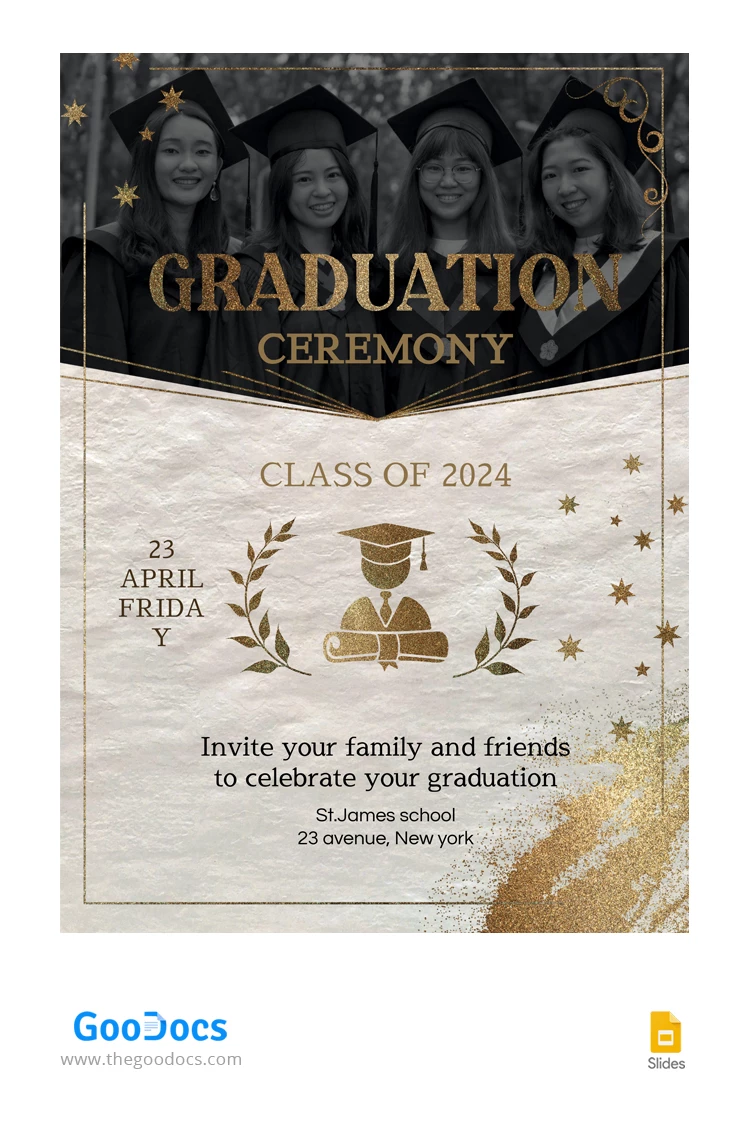 Graduation Invitation - free Google Docs Template - 10066710