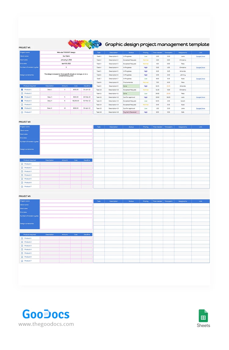 Grafikdesign-Projektmanagement - free Google Docs Template - 10063289