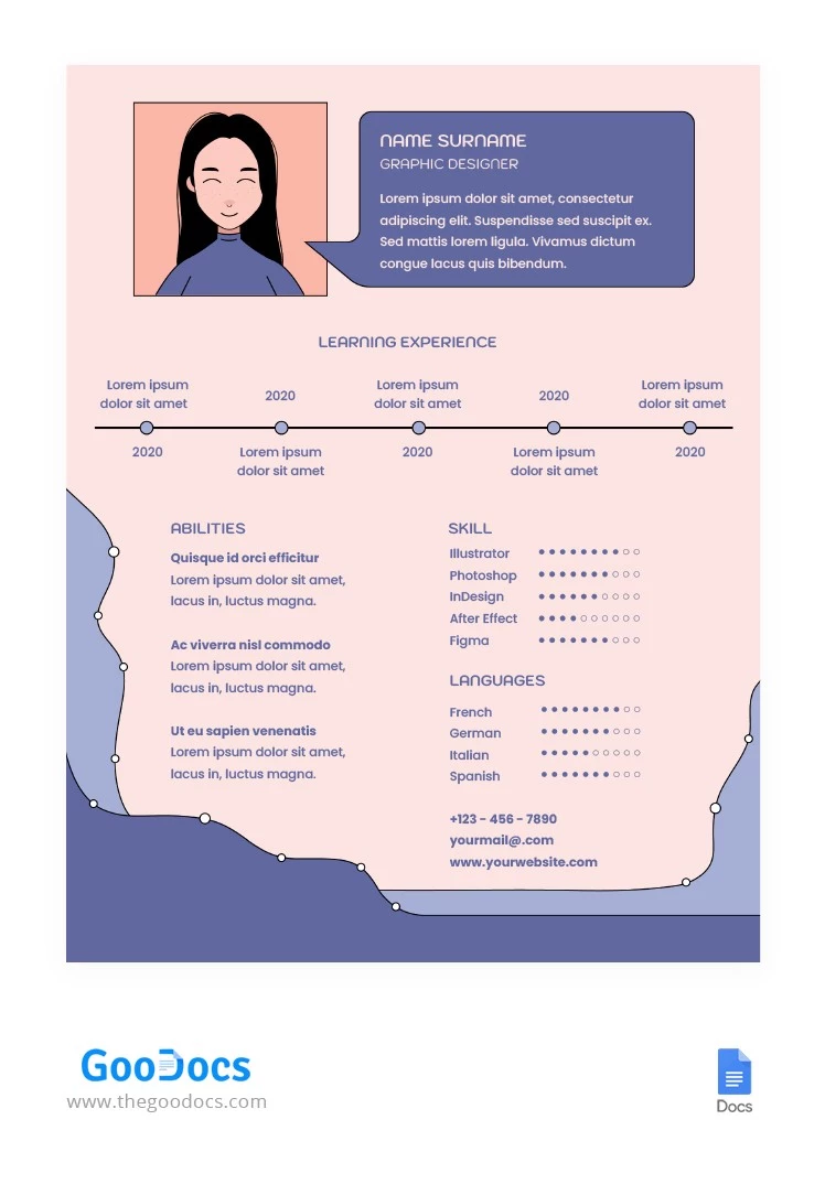 CV del diseñador gráfico - free Google Docs Template - 10062480