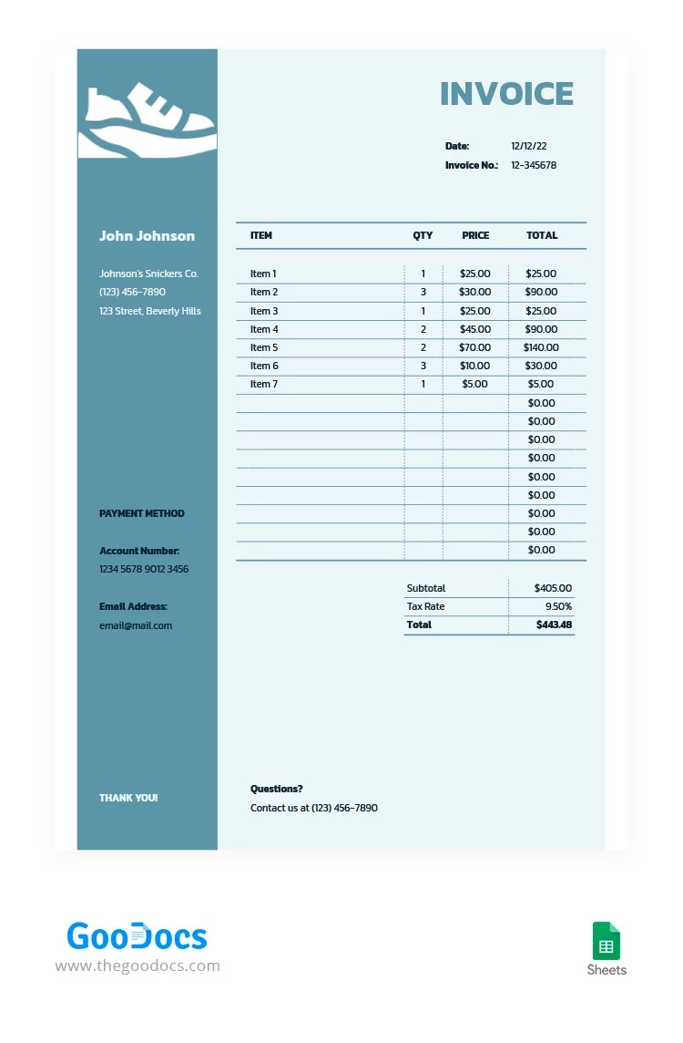 Gray Invoice - free Google Docs Template - 10062813