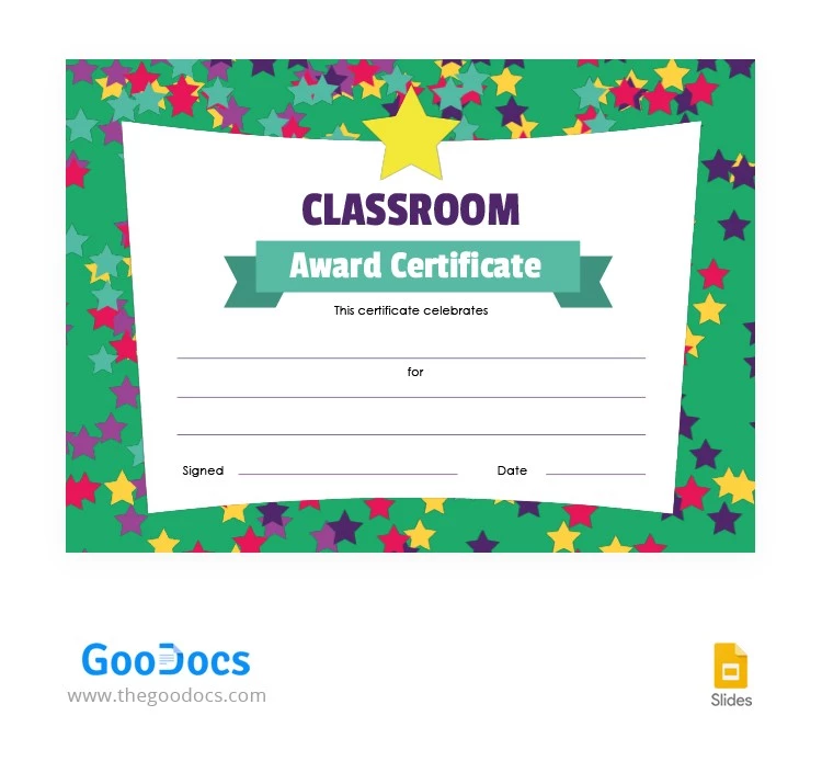 Certificato Premio Verde - free Google Docs Template - 10063569