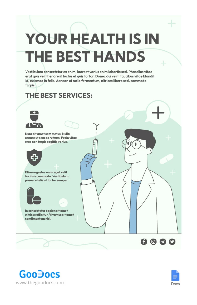 Green Doctor Poster - free Google Docs Template - 10066221
