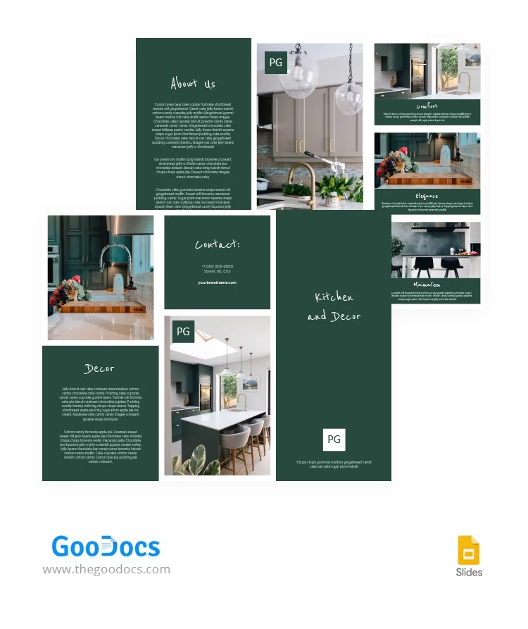 Grünes elegantes Booklet - free Google Docs Template - 10063862