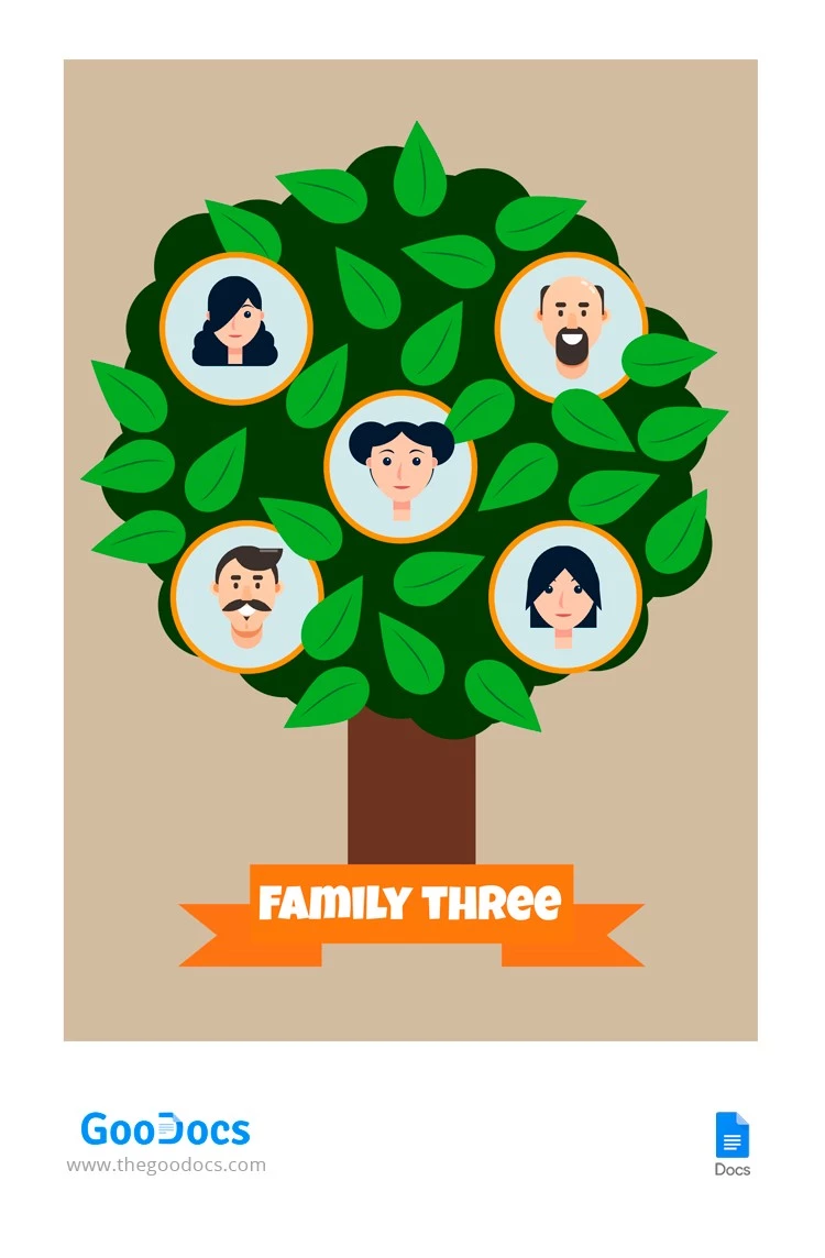 Green Family Tree - free Google Docs Template - 10063870