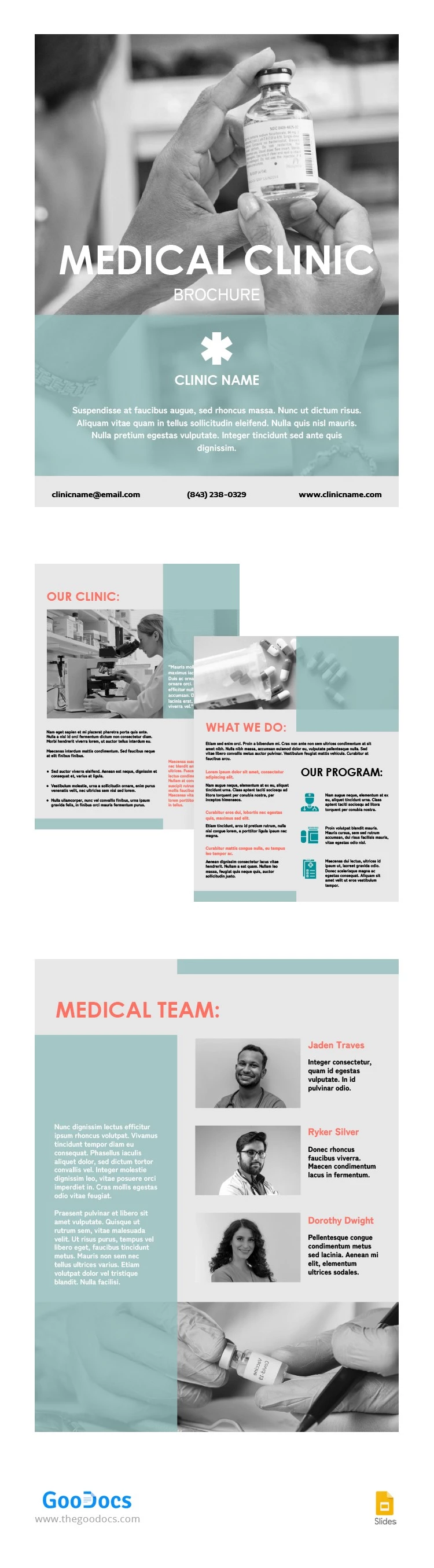 Brochure médicale verte - free Google Docs Template - 10065696