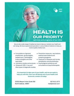 Free Green Medical Handout Flyer Template In Google Docs