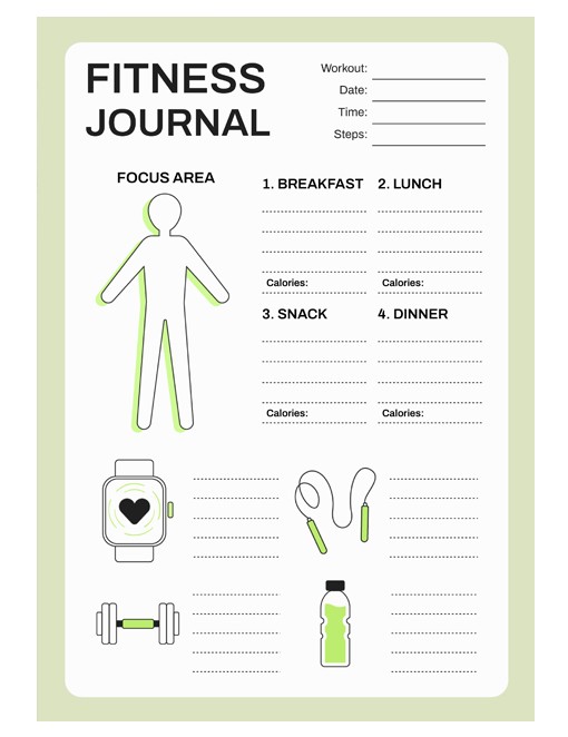 Free Printable Fitness Journal Templates [Word, Excel, PDF] Ideas