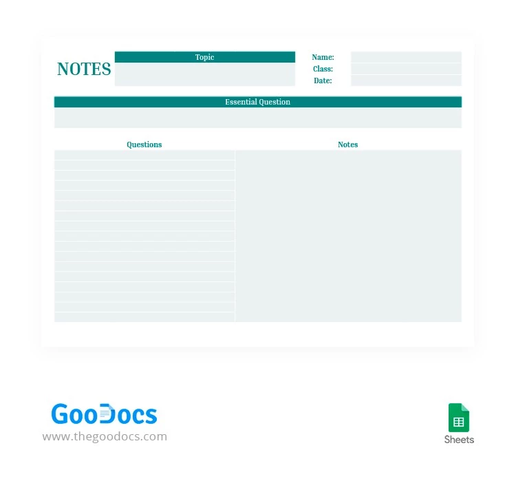 Plantilla de Notas Verdes - free Google Docs Template - 10063142