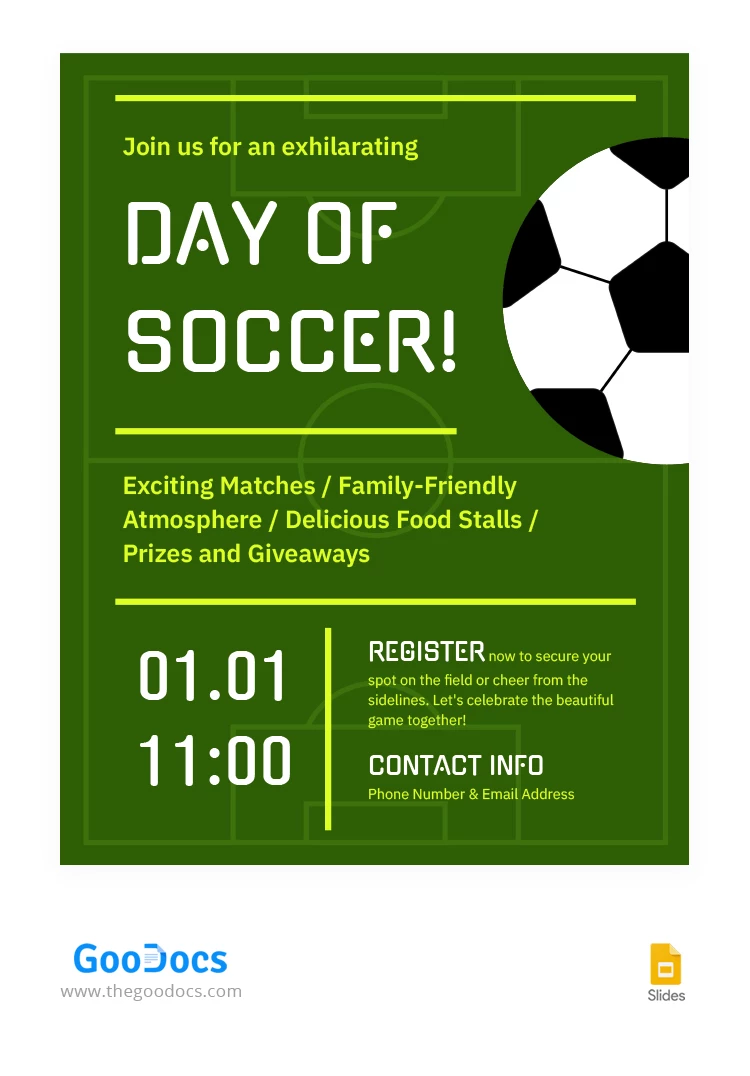 Green Soccer Flyer - free Google Docs Template - 10066882