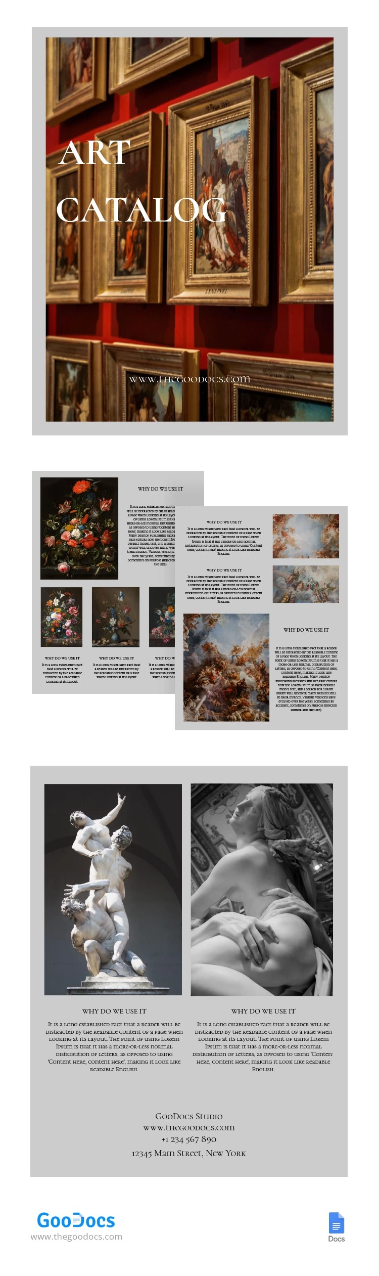 Catálogo de Arte Gris - free Google Docs Template - 10064037