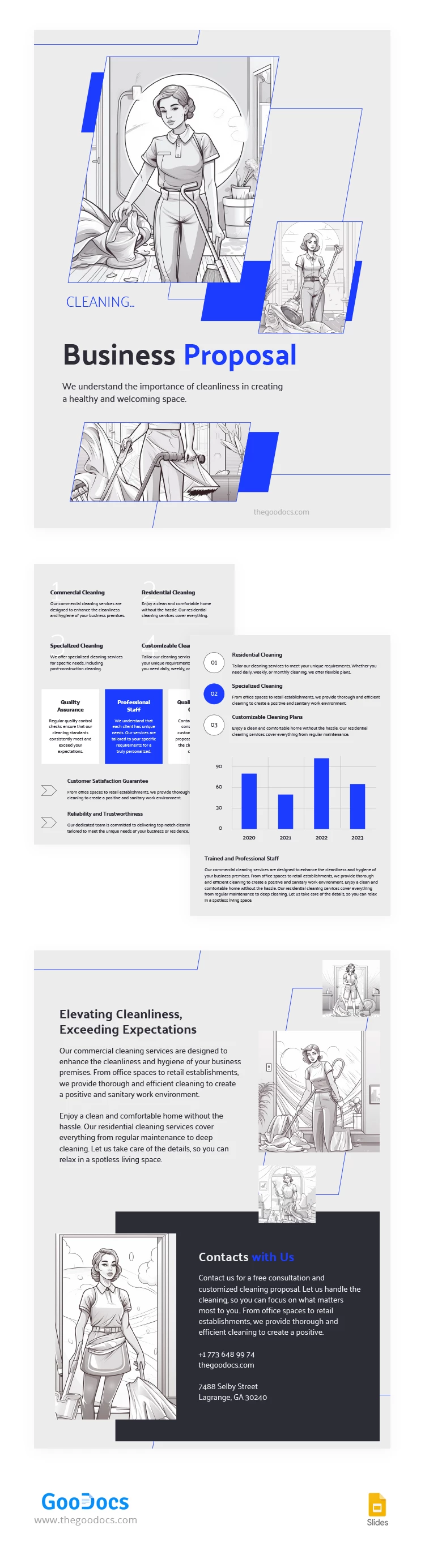 Grey Cleaning Business Proposal - free Google Docs Template - 10067728