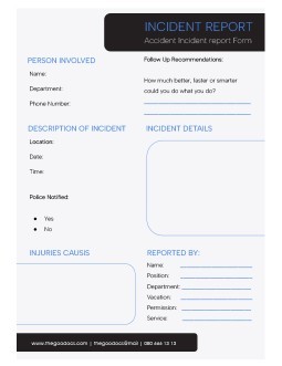 Free Grey Incident Report Template In Google Docs