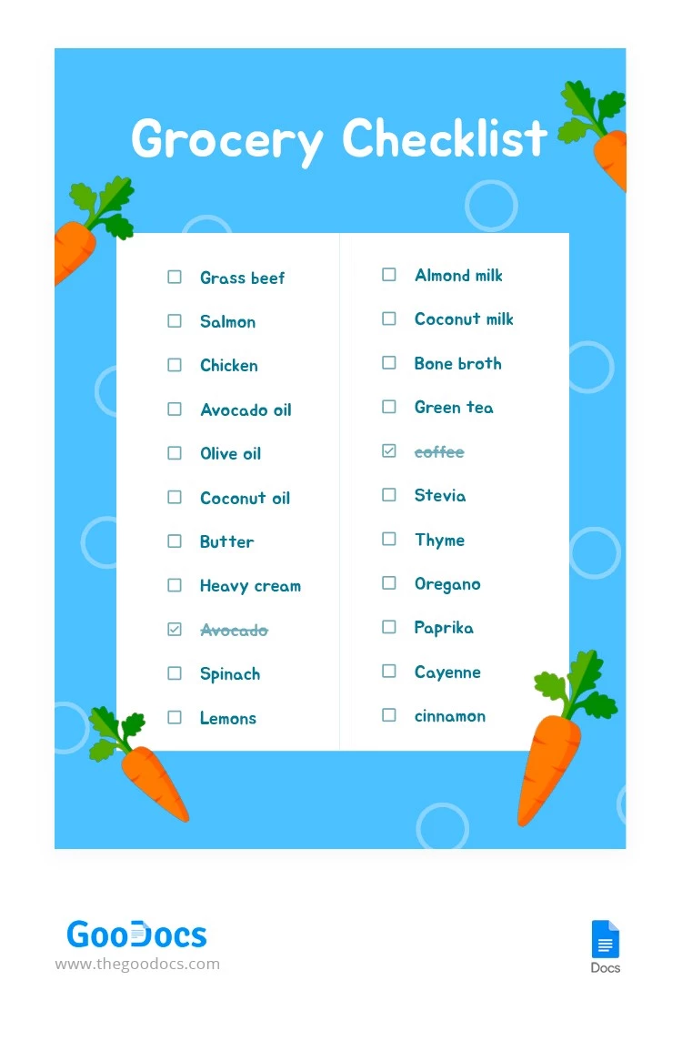 Lista de compras ilustrada. - free Google Docs Template - 10062810