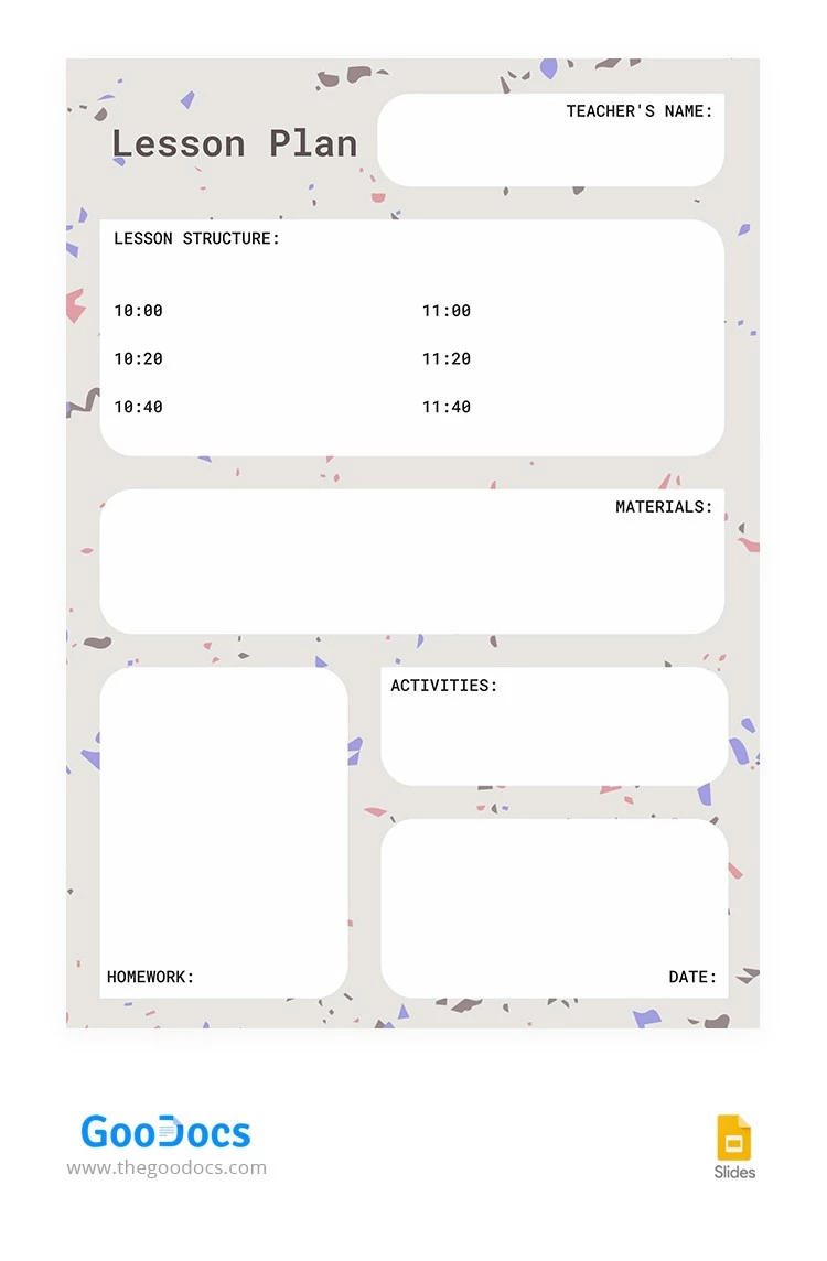 Plano de aula de textura básica - free Google Docs Template - 10062583