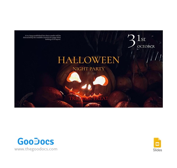 Capa de Halloween do Facebook - free Google Docs Template - 10064496